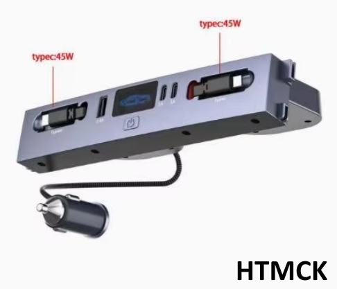Usb Hub Type C - Wieloportowy hub ładowarki samochodowej, podwójny adapter