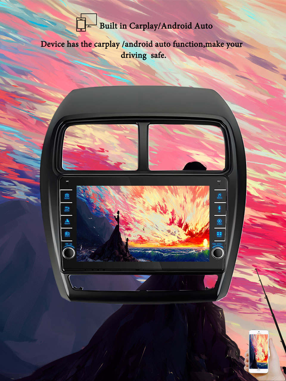 Tablet Danish Mobile & Accessories Photos - 8G+128G Android 14 dla Mitsubishi ASX