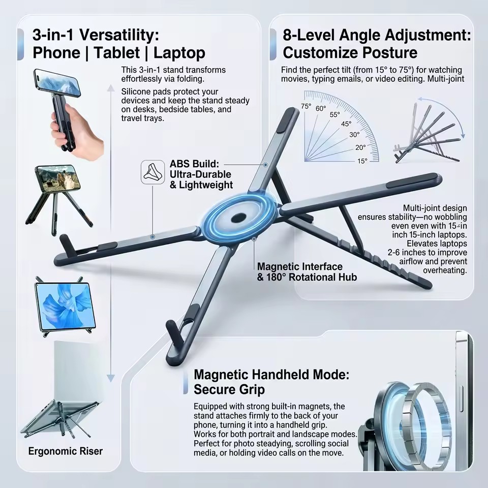 Tablet Phone Accessories - Przenośny magnetyczny uchwyt na telefon i