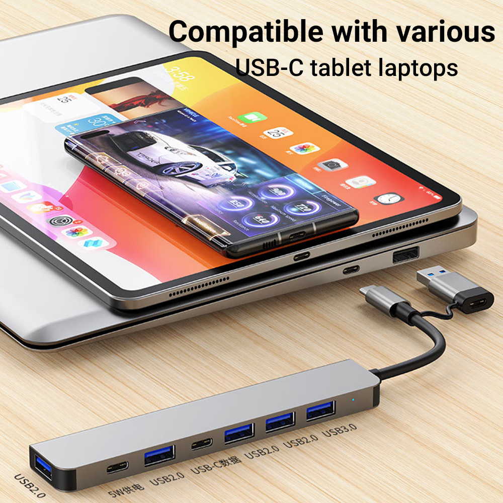 Tablet Reading Accessories - Stacja dokująca 7-w-1 z podwójnym złączem