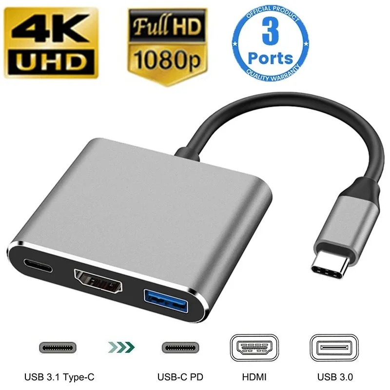 USB C HUB 3w1 Typ C 3.0 do HDM – Usb Hub Type C recenzja i cena