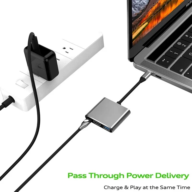 USB C HUB 3w1 Typ C 3.0 do HDM – Usb Hub Type C recenzja i cena