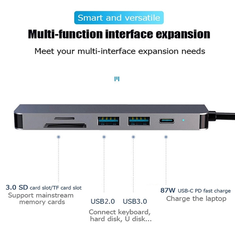 Stacja dokująca 6 w 1 PD typu  – Usb Hub Type C recenzja i cena